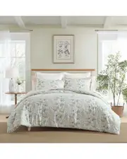Laura Ashley 180 Thread Count Bramble Floral Cotton Comforter Set