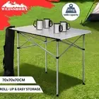 Weisshorn Camping Table Foldable 70cm Roll Up Portable Outdoor Garden Picnic BBQ