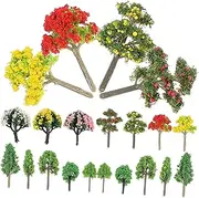 60pcs Realistic Trees Home Decors Artificial Plant Plants Decor Mini Trees Realistic Artificial Tree Mini Fake Trees Fake Plant Photography Props Miniature Trees Plant for Crafts
