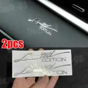 2x Silver Limited Edition Logo Emblem Badge Metal Sticker Decal Car Accessories (for: BMW)
