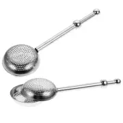 2 Pcs Tea Strainer Stainless Steel Infusers Teapot Decaf Filters