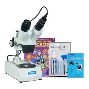 OMAX 20X-60X Student Stereo Binocular Microscope w 3MP Camera, Clean Kit, Book