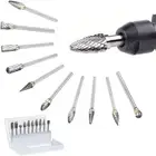 Carbide Burr Set Compatible Rasp Bits Accessories for Woodworking Drilling2601
