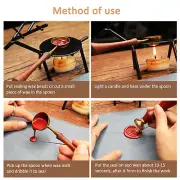 Wax Seal Melting Pot Deer Shape Furnace Iron Art For Wax Sticks Stove Tool Kits
