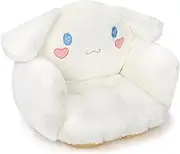 Cute Cartoon Plush Chair Cushion - Kawaii Seat Cushion Room Decor -16 x 18 in Soft Seat Pad for Gaming Chairs Office Office (White)