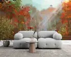 3D Woman Forest Watercolor Self-adhesive Removeable Wallpaper Wall Mural
