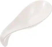 SHOWERORO 1pc Caviar Spoon Pot Pan Lid Holder Utensils Spatula Versatile Spoons Pad Kit Handled Cups Ramen Ladle Comically Pot Lid Holder Drainer Spoon Pantry Jam Clear White Ceramics
