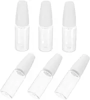 WOFASHPURET 6Pcs Needle Bottles Precision Tip Applicators for Squeezing Liquids for Ink Filling and Medication Application Transparent Pet Material Cap Design
