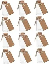 NOLITOY 1 Set Mini Glass Vials Decorative Bottles with Cork Stopper for DIY Crafts Message Bottles Clear Glass Jars for Wedding Favors and Party Decorations
