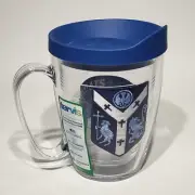 Tervis Canterbury Academy Tumbler Mug with Handle Navy lid 16 oz Clear