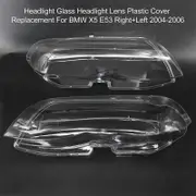 2Pcs Car Headlight Glass Headlight Lens Cover Replacement For BMW X5 E53 2004-2006 Car Accessories as show