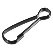 Spring Hooks Snap Clip Hooks 50x16x4mm Electroplated Iron Black 30Pcs