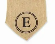 Mud Pie Burlap Initial Table Runner Decor Monogram weddings, Home Decor (E, N)