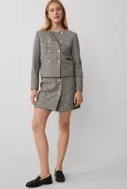 Ann Taylor Set Double Breasted Jacket /Skirt Size 8