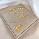 Light Luxury Shell Pearl Pendant Necklace Fashion Unique Clavicle Chain Gifts