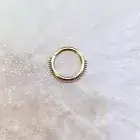 Titanium Gold Beaded Clicker for Septum, Daith, Conch, Helix, and Cartilage.
