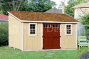 10' x 14' Storage Shed Plans Slant / Lean To #D1014L, Material List Included