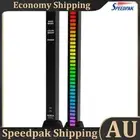 2Pcs Rechargeable APP Sound Control Light RGB 32LED Pickup Lamp Bar(Black) AU