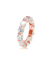 Suzy Levian Silver CZ Eternity Ring