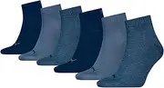 [PUMA] Men's Women's Unisex Quarter Plain Ecom Pack of 6 Black White Grey Blue