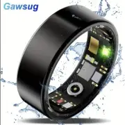 Sz 10 black Smart Fitness Ring IP68 Waterproof Measures steps distance calories