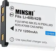 MINSHI NP-45 Replacement Battery Compatible with Fujifilm Instax Mini 90 Neo-Classic 【3.7V 1200mAh】 High Performance Compatible Camera Battery 2023KA