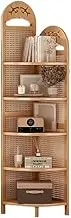 Floor Display Stand Retro Style Corner Cabinet, Triangular Cabinet, Sofa Corner Cabinet, Bedroom Corner Shelf Industrial Bookshelf(Natural)