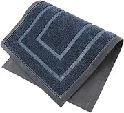 BEBEMOKO Bath Mat Rug 43.5x75cm Rubber Nonslip Floor Mat Water Absorbing Door Mat Pad for Home Quick Dry Memory Navy Blue