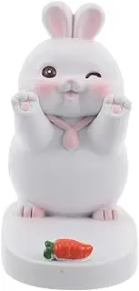 Cute Rabbit Cell Phone Holder Portable Bunny Stand for Desk Angle Mobile Phone Stand Compact Design for Home Decor Present for All Mobile Phones