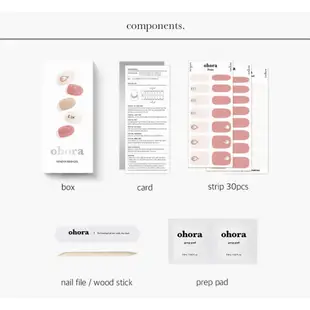 【ohora】凝膠指甲貼N Grace 官方直營/粉紅色/玫瑰金/珍珠/可愛/華麗