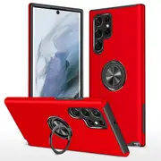 Samsung Galaxy S23 Ultra Compatible Case Cover With Shockproof And Magnetic Ring Holder - Red