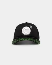 [New Era] New Era Chicago Cubs 'Glow In The Dark' 9forty A-frame Trucker Snapback Black/neon Green - Size ONE ONE Black/Neon Gree