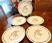 St Nicholas Square TIS THE SEASON Dinner Plates - Set/5 -NWT