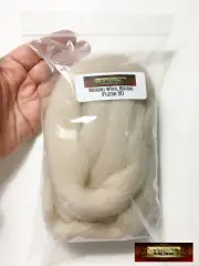 HR125-030 MOREZMORE OFF-WHITE FLESH 30g 1oz Merino Wool Roving Needle Felting