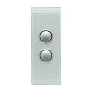 Clipsal Saturn 2 Gang Architrave Switch with LED Ocean Mist