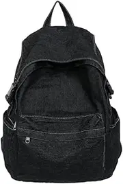 [ALINUOYQ] Denim Backpack for Women Stylish Retro Jean Backpack Everyday Backpack, Classic Casual Backpack for Travel