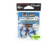 Gamakatsu 67891 Assist 59 Light Plain Assist Hooks Size 1/0 (3899)