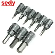 9-Piece SAE Allen Key Sockets Hex Bit Socket Set 3/8" Drive Drill Tools Kit Au
