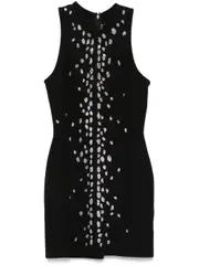 [David Koma] crystal-embellished mini dress 8 Black