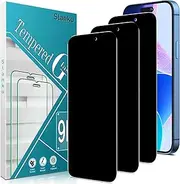 Slanku 3 Pack Privacy Screen Protector For iPhone 16 Pro Max Tempered Glass, Anti-Spy, 9H Hardness, Case Friendly, NO Bubbles, Anti Scratch