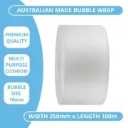 Bubble Wrap 250mm x 100m Cushioning Clear Bubbles Size 10mm 100 Roll MELB ONLY