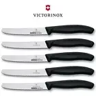 Victorinox Steak & Tomato Knife Pistol Grip 11cm | Black Set x 5 Knives