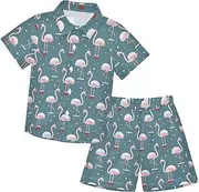 [Caihoyu] Big Boy Button Down Hawaiian Shirts and Shorts Set Toddler Baby Boy Outfit Summer Outfit