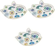 Gatuida 3pcs Jewelry Dish Ceramic Jewelry Plate Ceramic Trinket Tray Ring Dish