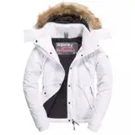 SUPERDRY MICROFIBRE HOODED FUR BOXYPARKA JACKET WINTER WHITE