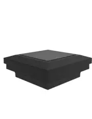 Freedom Matte Black Low voltage Solar LED Outdoor Post cap light 5000-K 73044935