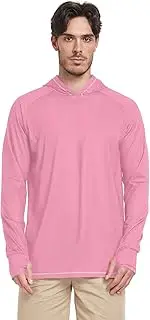 [Caihoyu] Men's Hoodie Sun Protection Long Sleeve Men Sun Shirts UPF 50+ Quick Dry Shirts For Men UV Cooling Hoodies