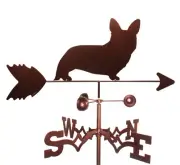 Welsh Cardigan Corgi Weathervane With Garden Mounting