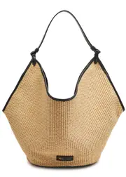Khaite Lotus Medium Raffia Tote - Natural ONE SIZE