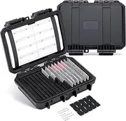 Hard Plastic 15 Slots M.2 2280/2260/2242/2240/2230 Case, Water-Resistant Shockproof M.2 SSD Holder with Label & Notepaper, M.2 2280 SSD Card Case Vertical Style M.2 Drive Storage Box